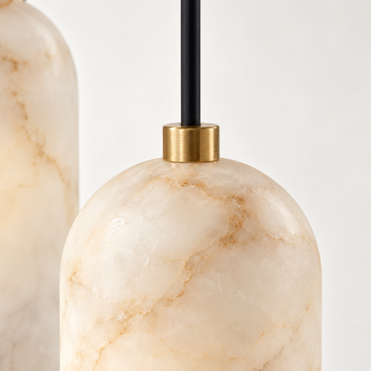 Ambra Alabaster Cluster Pendant Light, 6 lights, studio photo