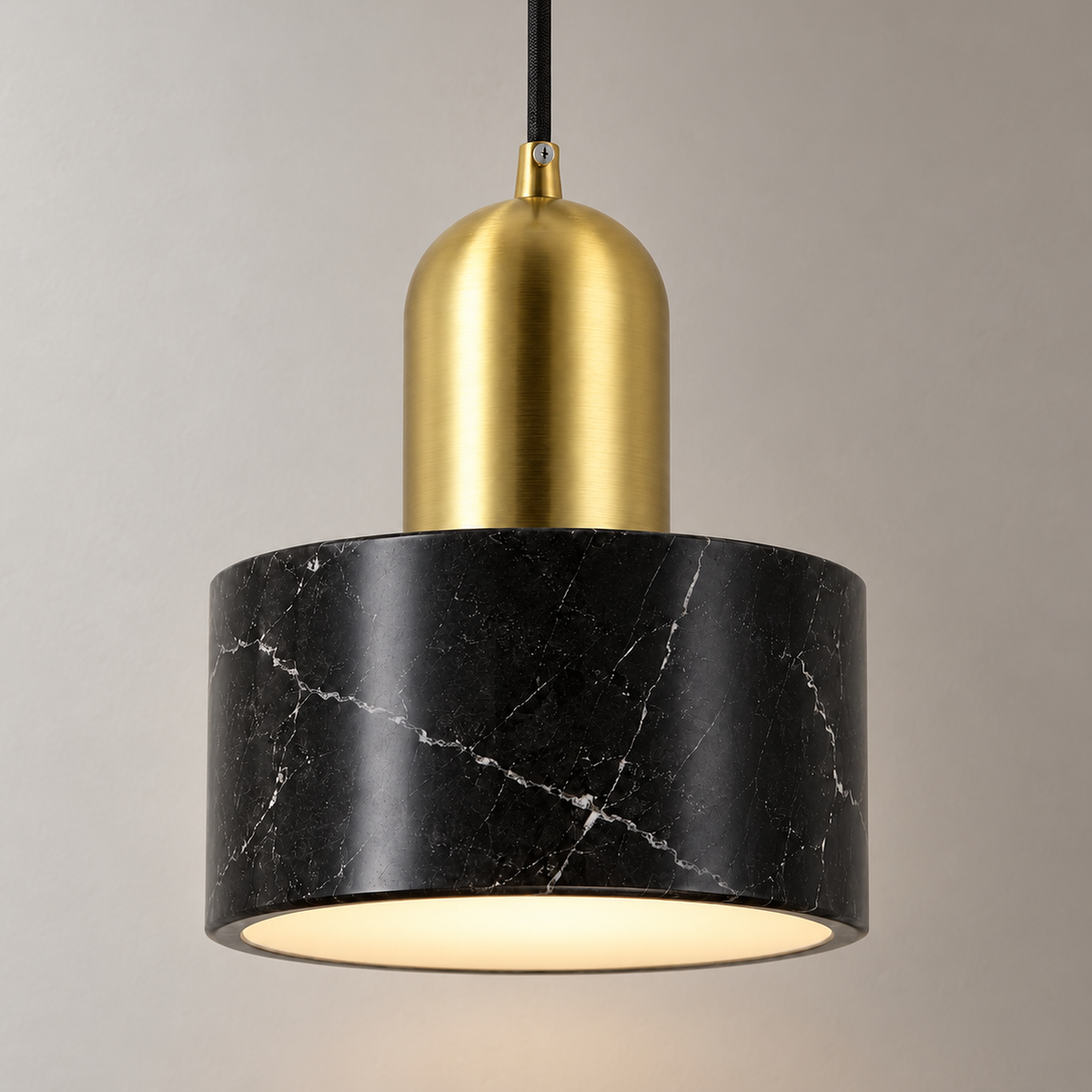 Milo Marble Drum Pendant Light