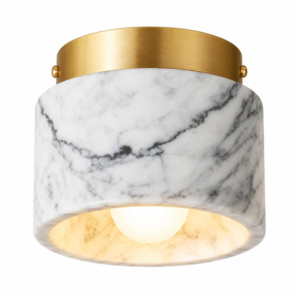Isola Marble Drum Ceiling Light