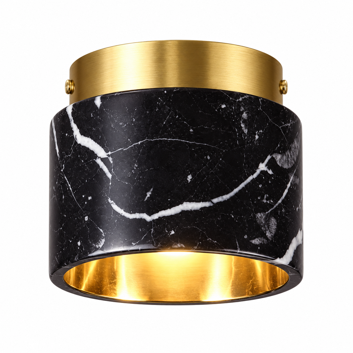 Isola Marble Drum Ceiling Light, product photo