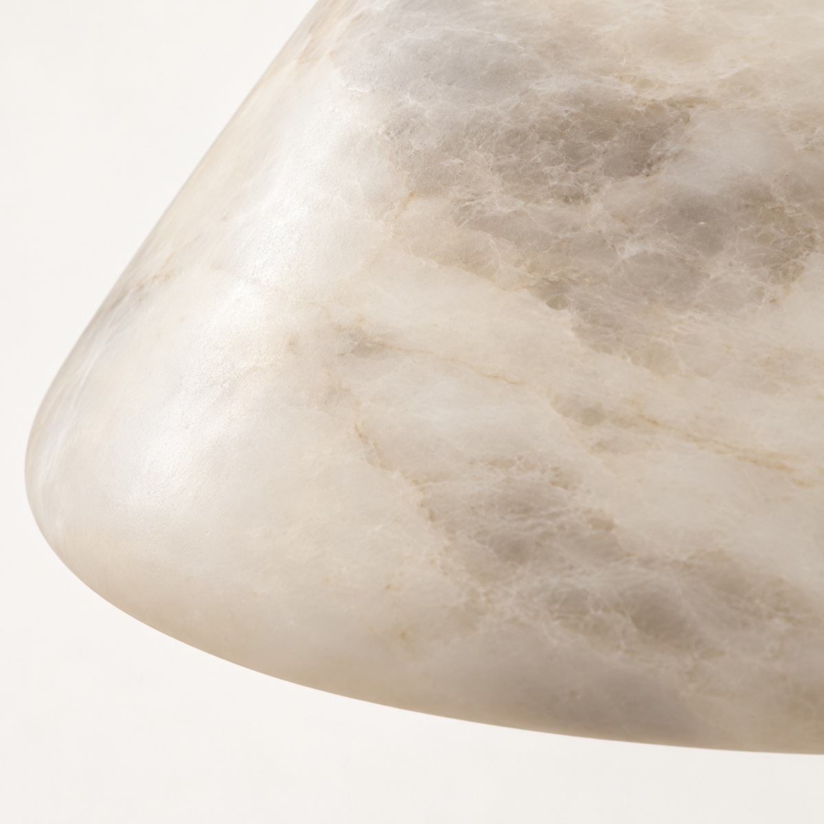 Bianca Alabaster Bell Table Lamp, studio photo