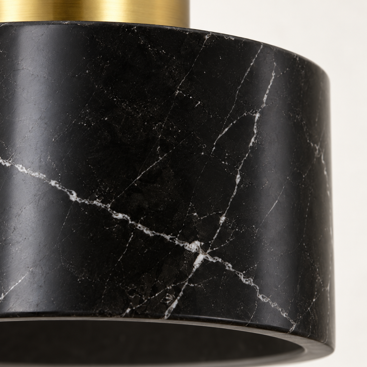 Milo Marble Drum Pendant Light, studio photo
