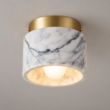 Isola Marble Drum Ceiling Light