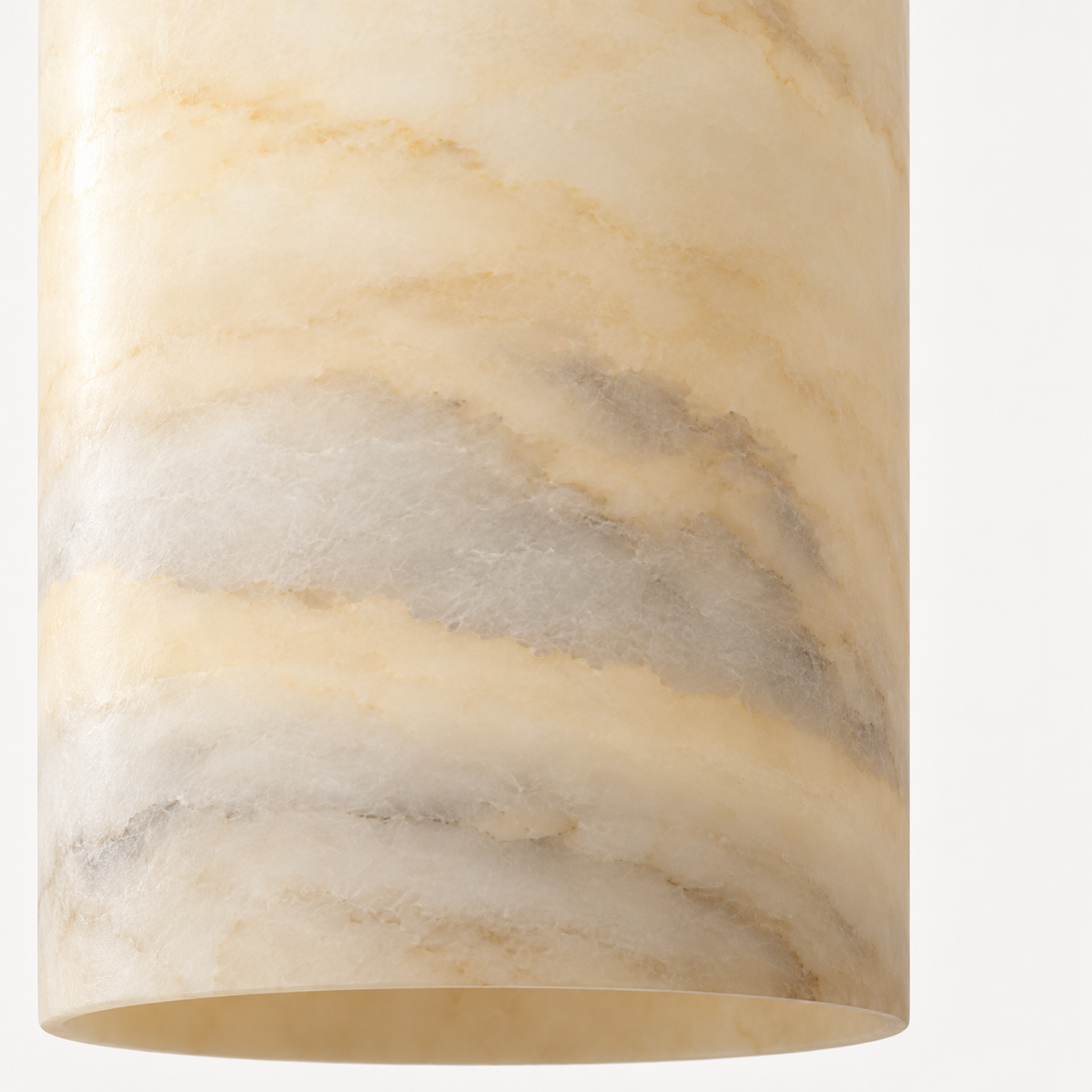 Lumen Alabaster Capsule Pendant Light, studio photo