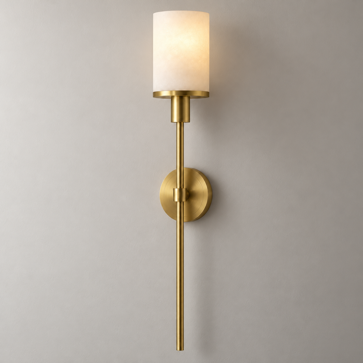 Novella Alabaster Torch Wall Light