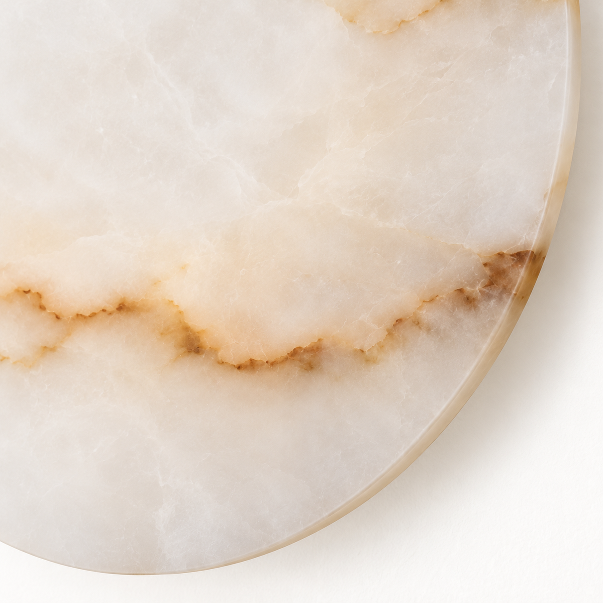 Talia Alabaster Moon Wall Light, studio photo